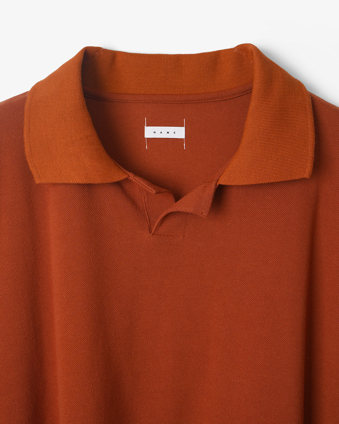 INDIAN COTTON KANOKO BIG POLO SHIRT ORANGE