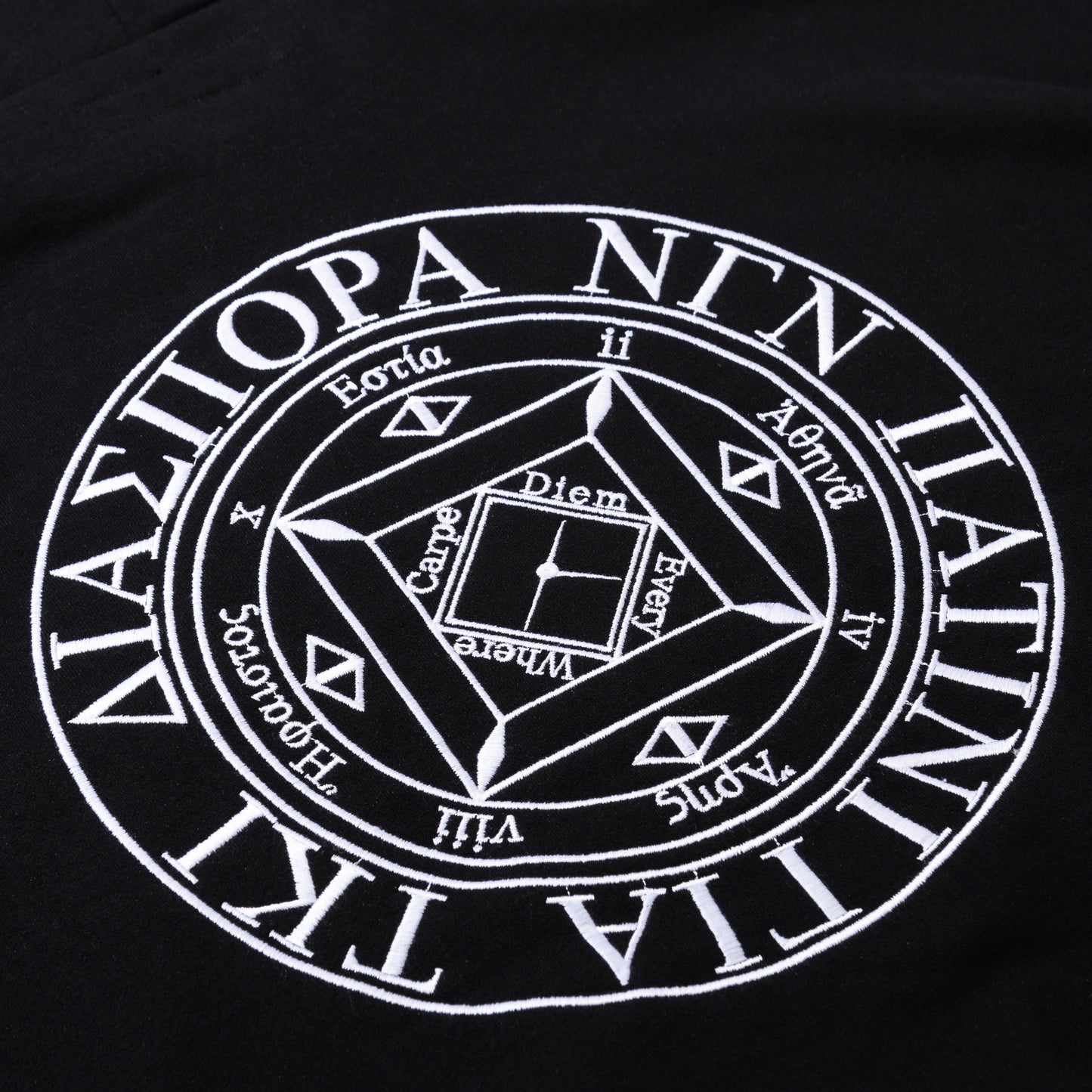 Embroidered Magic Circle Hooded Sweatshirt(Black)